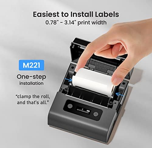 Печатач На Етикети фомемо М221-Нов Предводник, Полесен, Побрз, Постабилен, 3 Bluetooth Термички Пренослив Производител На Етикети За Баркод,