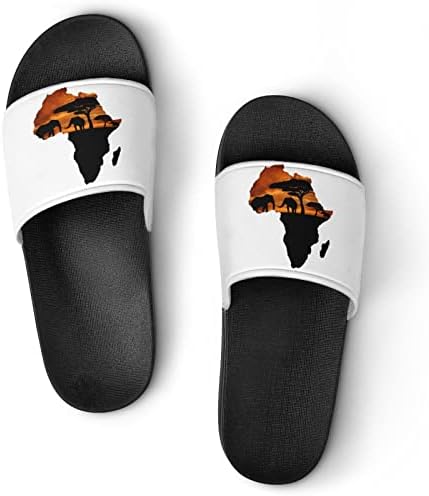 Африкански сафари мапи сандали кои не се лизгаат отворени папучи за маса за масажа бања бања за туширање