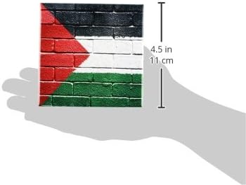 3drose CST_156963_3 Националното Знаме На Палестина Насликани На Ѕид Од Тули Палестински Керамички Плочки Подлога