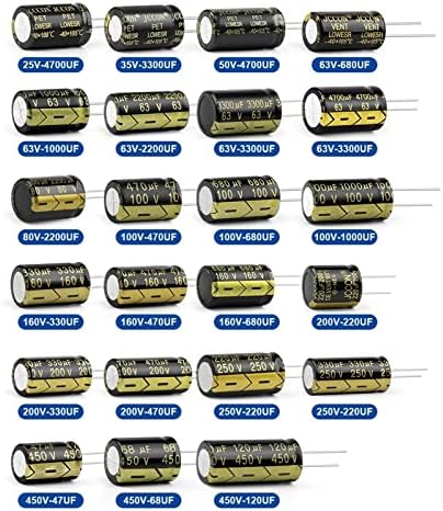 Zthome 2pcs Алуминиум Електронски кондензатор 25 35 50 63 100 160 200 250 450V висока фреквенција ниска кондензатори на ESR капацитет