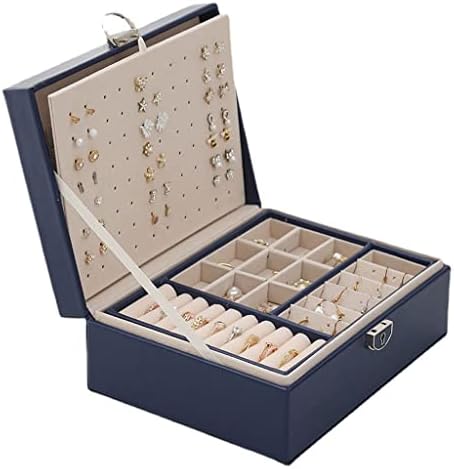 ЈАЈА2021 - Продавница За Накит Патна Кутија Кутија За Накит Со Голем Капацитет Обетки Со Прстени Прикажуваат Кожен Накит Кутија За Послужавник