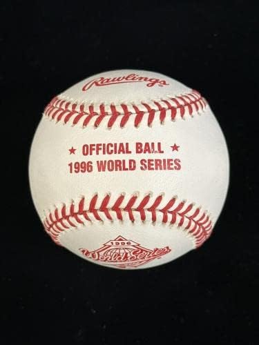 Маријано Ривера Јенкис ХОФ ПОТПИША Официјален 1996 Светската Серија Бејзбол со Холограм-Автограм Бејзбол