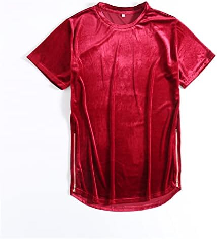 Mens Velvet поставува странични поштенски маици велур џогерс шорцеви две парчиња сетови пролетно лето улична облека хип-хоп тренер