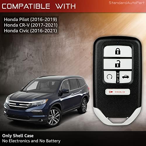 DealdyAutoPart 5 Копче за далечински паметн клуч KR5V2X компатибилен со Honda Pilot CR-V Civic 2017 2017 2018 2019 2020 2021