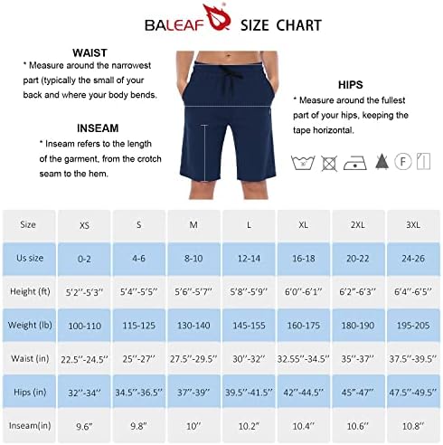 Baleaf 10 “лесен голф Бермуда јога шорцеви за жени памук пижама салон шорцеви тренингот атлетски долги џебни шорцеви