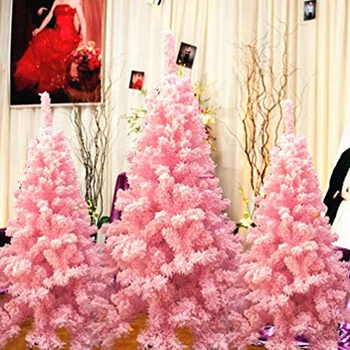 Амосфун 1pc Вештачки Божиќ Собираат Розова Дрво Со Божиќ Топката&засилувач;Bowknot Виси