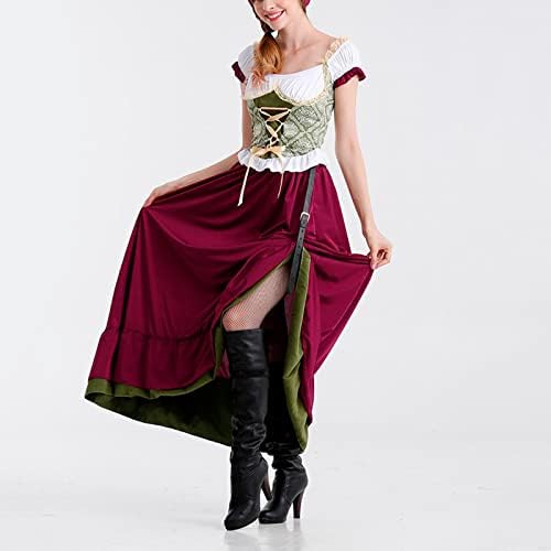 Фустан од миашуи со ракави Зимски жени германски костум за каросерија погодни за традиционални женски баварски октоберфест