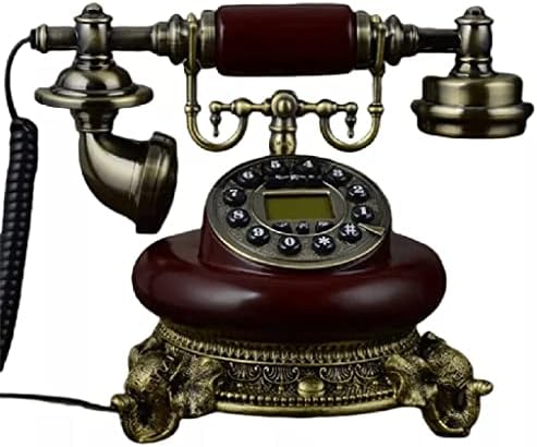 ZLXDP Антички фиксен телефонски телефон за дома, фиксна телефонска смола и имитација на метални копчиња без раце, дијалетни телефони
