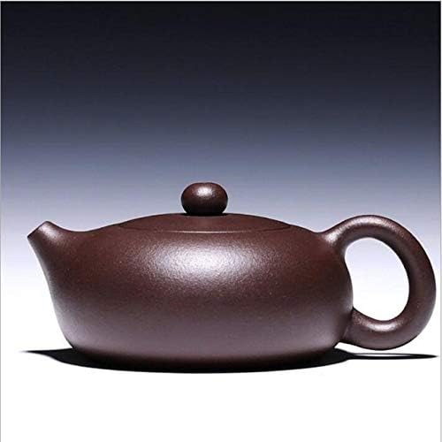 чајник виолетова глина чајник, модерен сет со чај со рачно изработен чај, погоден за чајник со цврста боја во домаќинството