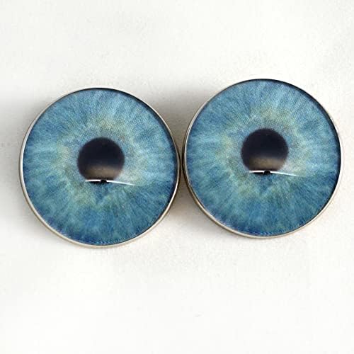 Дизајни со брада на меган природно светло сино копче за очи шијат 10мм - 30мм шанкови со јамки полнети животински капчиња капчиња