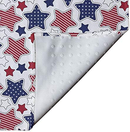 Ambesonne USA Јога Мат пешкир, голема starвезда со американско знаме се карактеризираат со внатрешни линии горди дизајн на земја,