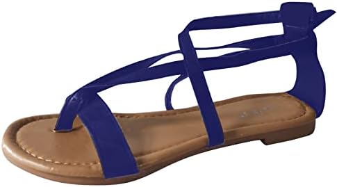 Женски флип апостолки станови плус големина вкрстена лента плажа обични чевли удобност нелизгачки римски сандали обувки