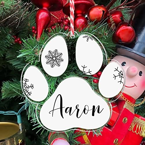 25 парчиња 3,5 инчи акрилни кучиња шепи за елка- празно чиста кучиња шепа украс за домашно милениче, украси за новогодишни елки, украс