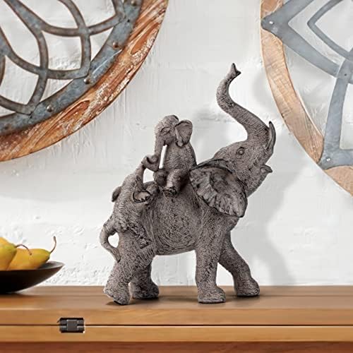 Статуи на слонови на Смајдер за акценти на украси за домови, декор на слонови за полици за полици, украси за маса, фигурини на слонови