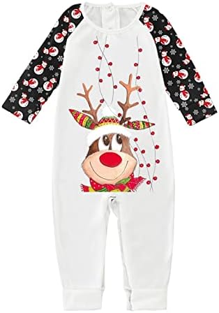 Божиќни пижами за семејство 2022 Симпатична Божиќ ирваси Снежан печати врвни карирани панталони PJS Постави за спиење