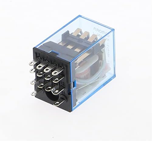 FOFOPE 1SET MY4NJ 14PIN 4DPDT Електронски микро мини електромагнетски реле 5A калем со PYF14A Socket Base DC12V DC24V мулти -цел реле