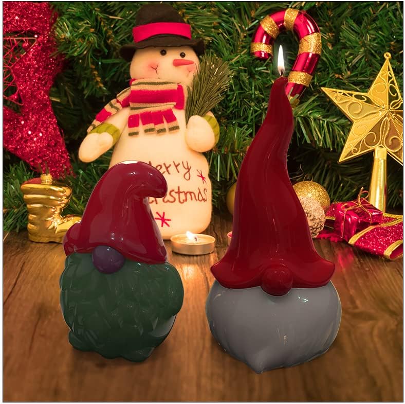 Albeads 3D Santa Claus Mold, калапи за епоксидна смола силиконски за правење свеќи, сапун, DIY занаетчиски правење Божиќни украси за