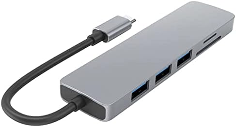 Chysp Type-C центар до HDMI-компатибилен адаптер 4K 3 USB C Hub со TF Security Digital Reader Slot за MacBook Pro