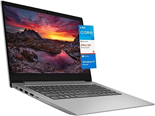 Леново Идеапад 14 Инчен Студентски Лаптоп 2023 Најнов, Интел Пентиум Сребрена Н5030 4-Јадро, до 3,1 GHz, 4GB RAM МЕМОРИЈА, 128gb еммц