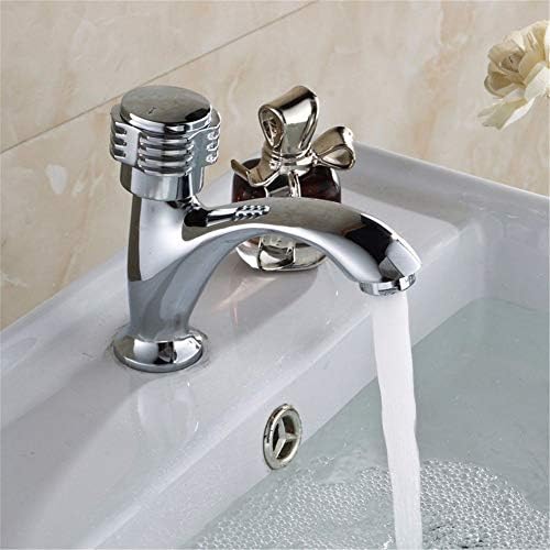 XYYXDD глави за туширање, бакарна единечна дупка единечна рачка единечна ладна тапа што седи керамички вентил јадро кујна бања