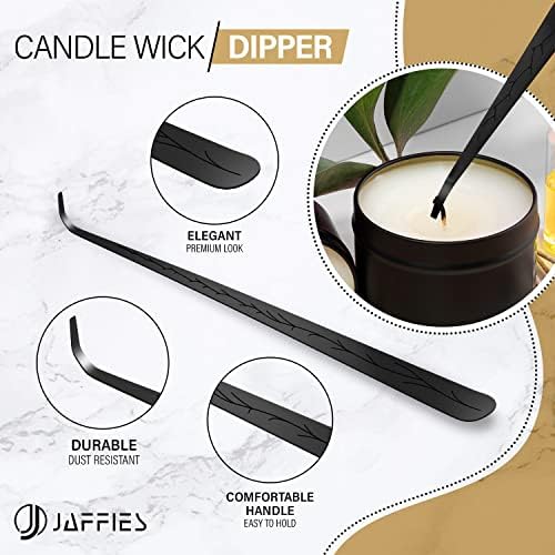 Affафис свеќа Вик Тример, 3 во 1 Сет на додатоци за свеќи, користен како комплет за нега на свеќи, вклучува тример за свеќи,