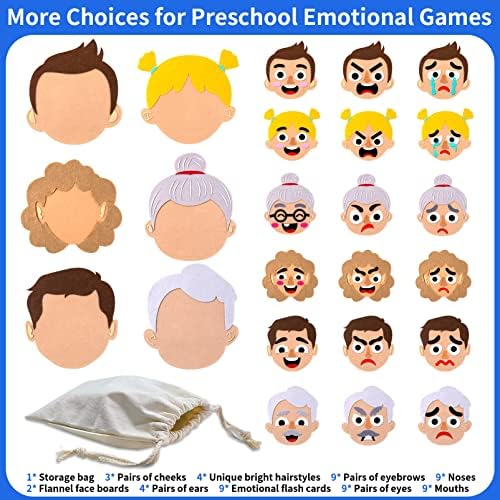 Занаетчиска приказна 116 Парчиња Играчки За Социјално-Емоционално Учење За Деца - 6 Табли За Лице Терапија-Игри Социјални Вештини Активности