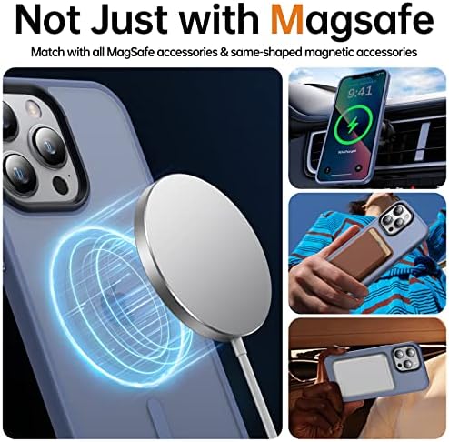 Маозис Силен Магнетен Дизајниран За Iphone 13 Pro Случај, [Компатибилен Со Magsafe] [Заштита Од Капка Во Воено Одделение] Заштитна