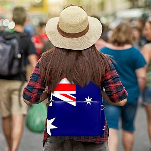 Тбуобт Кожен Ранец За Патување Лесен Лаптоп Секојдневен Ранец За Жени Мажи, Австралиско Федерално Знаме