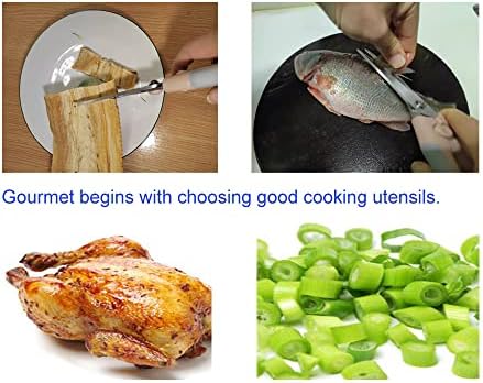 Кујнски ножици тешка должност, сите намени кујнски ножици за пилешко месо од риба од живина ， мултифункционално не'рѓосувачки челик
