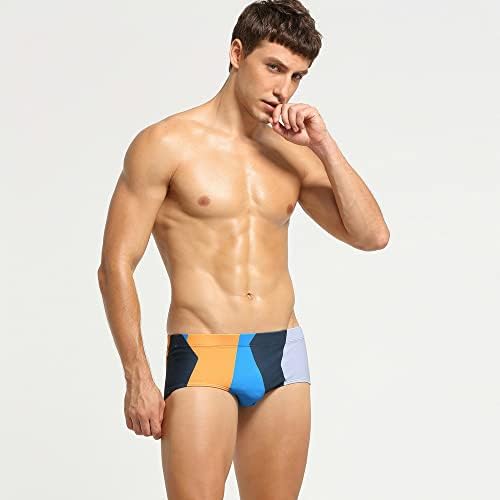 Wenkomg1 пливање стебла за мажи, крпеници за пливање брифинзи со низок издигнат квадратни нозе за пливање за капење Брзо сув костум