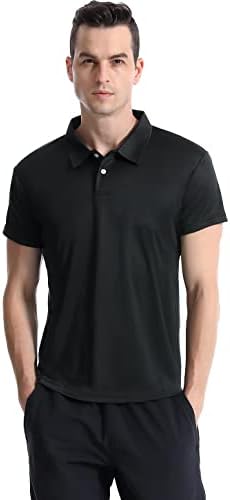 Femdouce polo кошула машки поло маици со кратки ракави влага за губење кошули за мажи Поло голф кошула мажи атлетски вклопување 1-4 пакувања