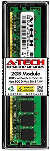 A-Tech 2gb RAM МЕМОРИЈА Замена За Hynix HYMP125U64CP8-Y5 | DDR2 667MHz PC2-5300 UDIMM Non-ECC 2Rx8 1.8 V 240-Pin Мемориски Модул