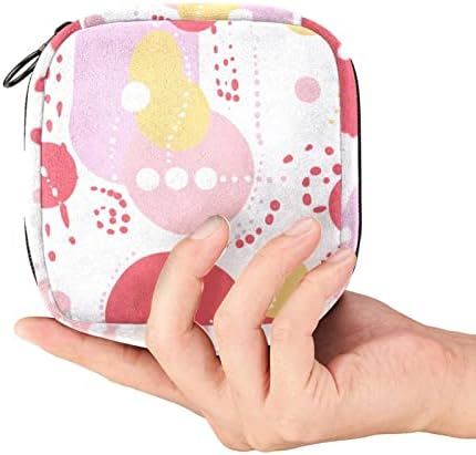Оријукан санитарна торба за складирање на салфетки, торба за преносни периоди за жени девојки менструална чаша торбичка, цртан филм розов