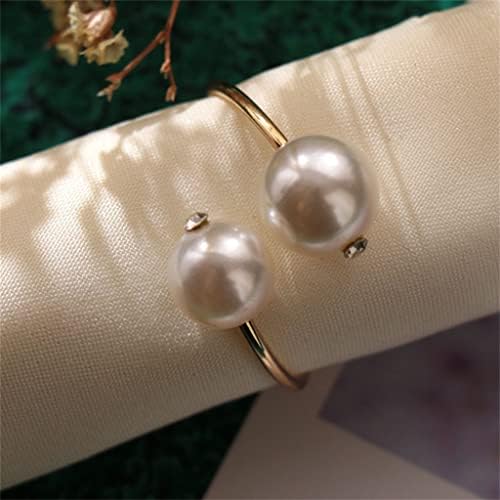 Tbiiexfl мода со дијаманти бисер салфетка прстен салфетка торба прстен за уста крпа прстен прстен