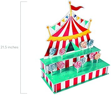 Циркуски Штанд За Лижавче Во Форма На Шатор-Основа Од Пена-Држи 48 Цицачи-Материјали За Циркуски Забави