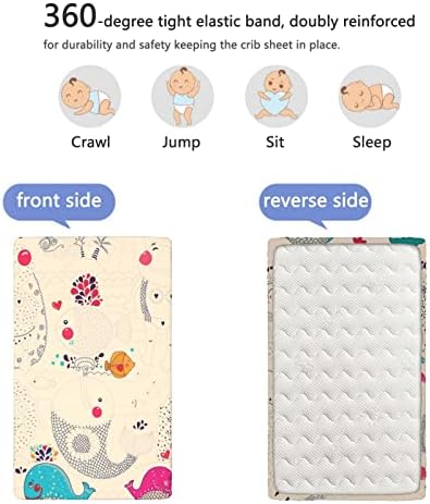 Расадник тематски вграден креветче за креветчиња, стандарден сад за садови за креветчиња меки и затегнати вградени чаршафи - чаршафи за бебешки