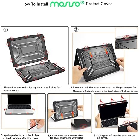 Mosiso компатибилен со MacBook Pro 14 Inch Case 2023 2022 2021 Објавување M2 A2779 A2442 M1 чип со лична карта, тешка пластична тврда школка