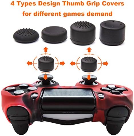 Компанија компатибилен за PS4 контролор за контрола на контролорот Покриен пандарен со силиконски ракав против лизгање за PS4 /SLIM /PRO CONTROLLER