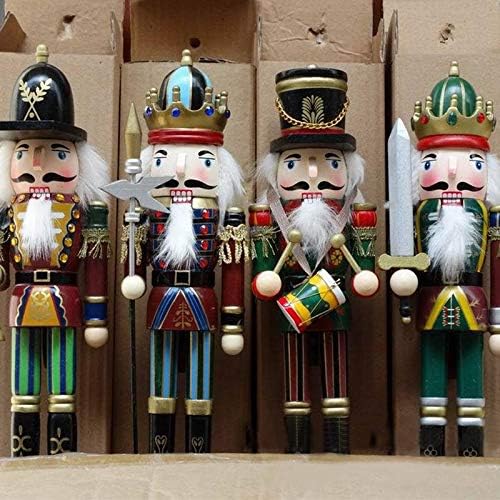 Замтац цврсто дрво оревчери војници Подароци сет класична кукла за сликање на раце за канцеларија дома Божиќ одлична декорација