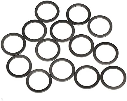 140 парчиња заптивка за миење со надворешен дијаметар од 5мм црн графит најлон пластични подлошки прстен круг ултра-тенка рамна