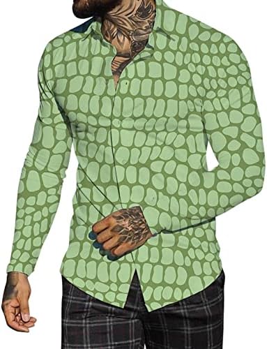 Xxzy есенски кошули за мажи мажи есен зимски сингл на градите случајна лапава целосна печатена плажа со долга внатрешна куќа за