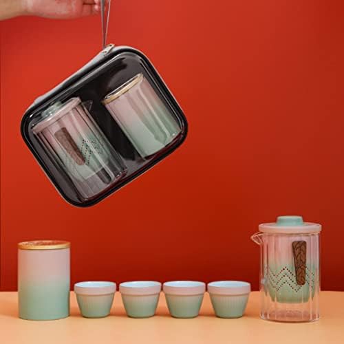 Feer Gradient Portable Trawe Tea Set Home Bright Cup Придружувајќи чај поставен мал сет деловен подарок