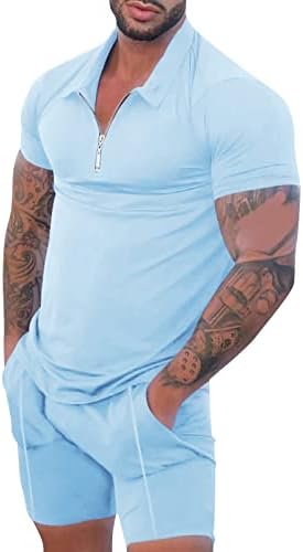 Менски кратки комплети 2 парчиња облека за мажи модна обична цврста боја што одговара на морскиот брег на плажа од 3Д розови костуми