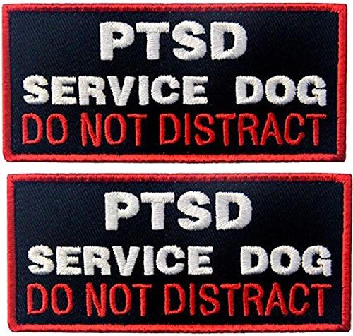 ПТСД сервис куче Не го одвлекува вниманието на тактички воен морал, амблем за амблем везена прицврстувач за прицврстувачи и јамки
