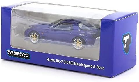 Mazda RX-7 FD3S Mazdaspeed A-Spec RHD невино сина мика Global64 Series 1/64 Diecast Model Car By Tarmac Works T64G-012-BLE