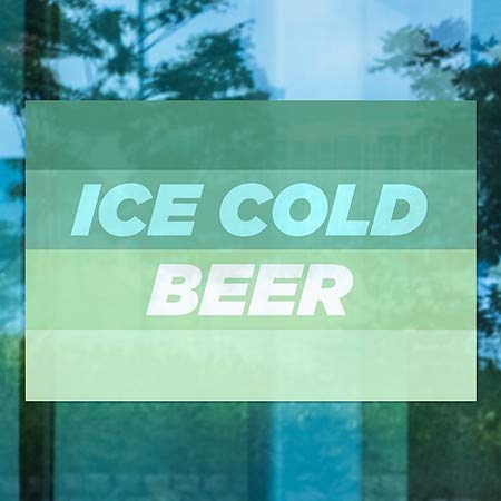 CGSignLab | „Ледено ладно пиво -Модерен градиент“ прозорец за лепење | 18 x12