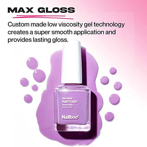 Nailboo Max Gloss Nail лак, егзотична боја на смарагд за нокти, квалитетен салон за салони за нокти, сјајно полски нокти за нокти, 0,5 мл.
