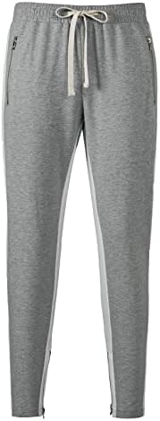 Jmierr машки џемпери со џебови со патенти тенок вклопуваат атлетски панталони кои се движат панталони џогери за теретана, трчање,