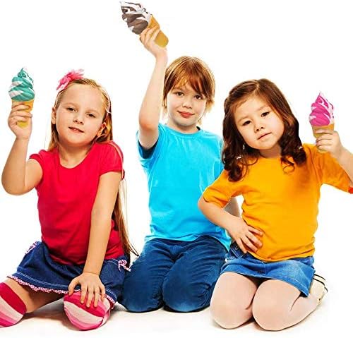 Играчки сладолед за сладолед за деца, сет од 4, супер меки бавни играчки за стискање, сензорни играчки за олеснување на стресот за деца, најдобри