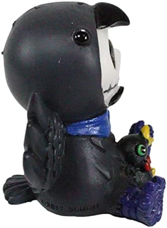 Ebros Furrybones Leopold The Raven Hooded Skelet Monston Collectible Sculpture Декоративни крзнени коски Quoth The Raven Never Mone